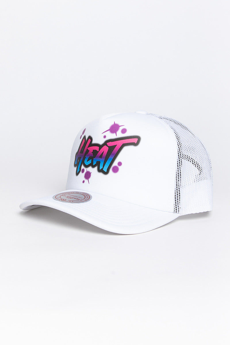 Miami Heat Airbrush Logo Trucker