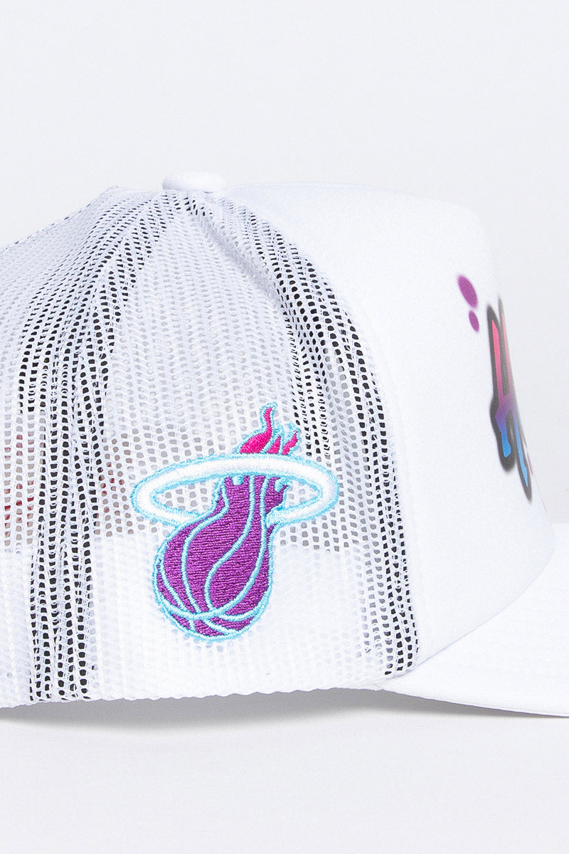Miami Heat Airbrush Logo Trucker