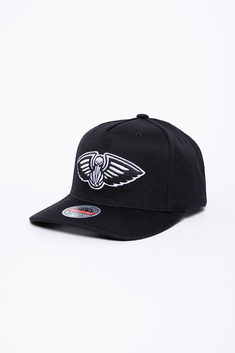 New Orleans Pelicans Black & White Logo Redline Snapback
