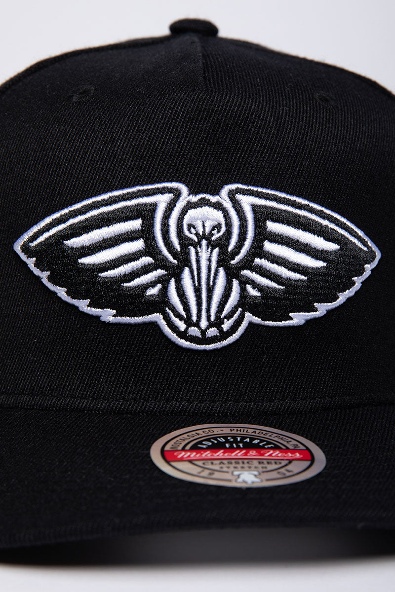 New Orleans Pelicans Black & White Logo Redline Snapback
