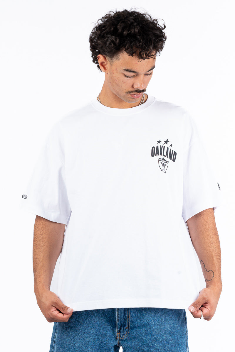 Oakland Raiders Stars & Text Boxy Tee