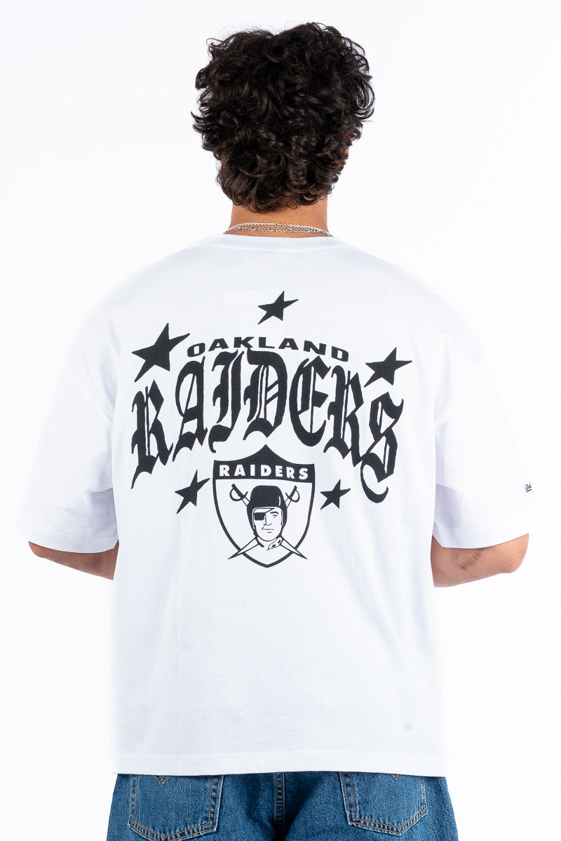 Oakland Raiders Stars & Text Boxy Tee