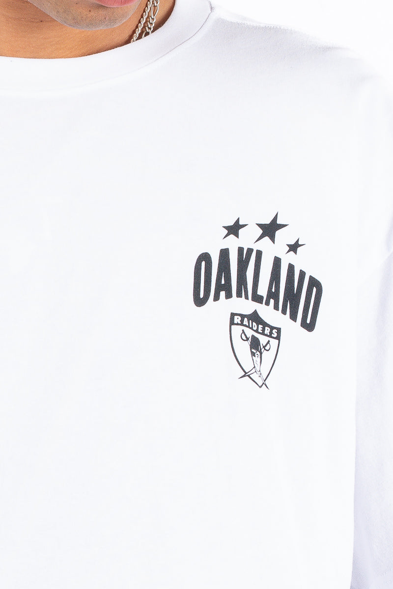 Oakland Raiders Stars & Text Boxy Tee