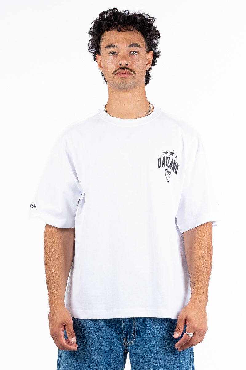 Oakland Raiders Stars & Text Boxy Tee