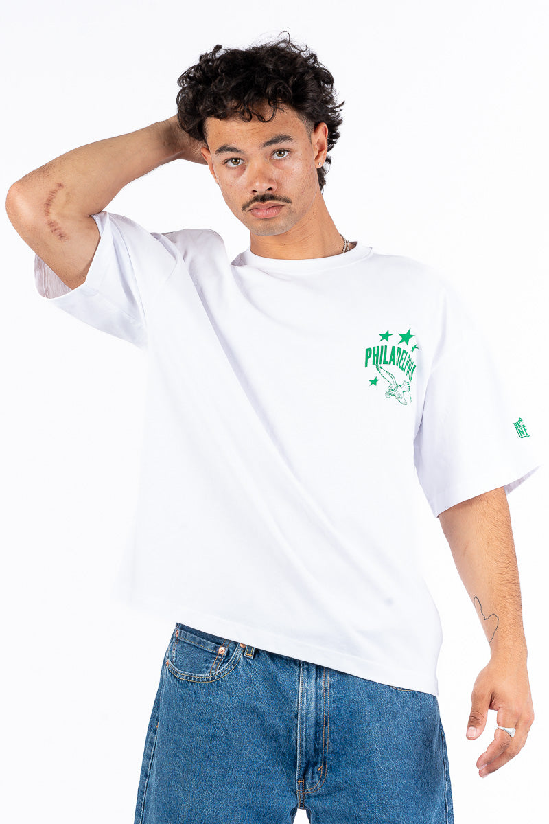 Philadelphia Eagles Stars & Text Boxy Tee