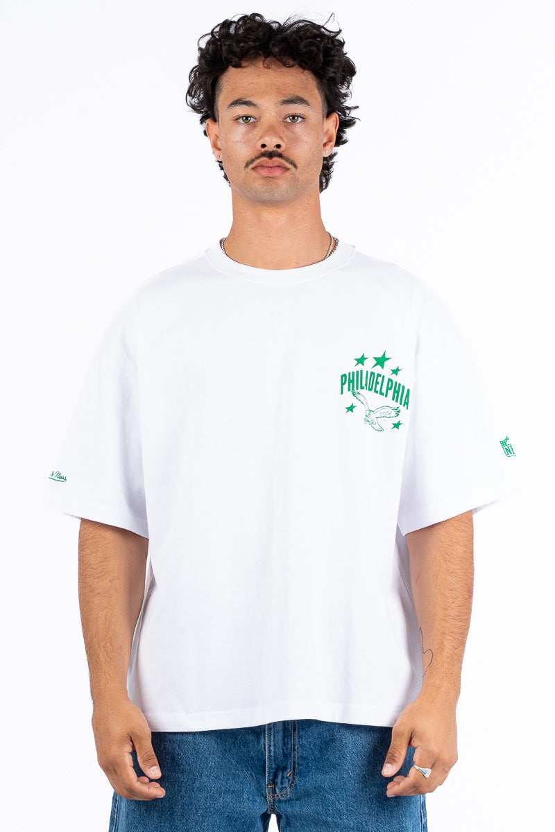 Philadelphia Eagles Stars & Text Boxy Tee