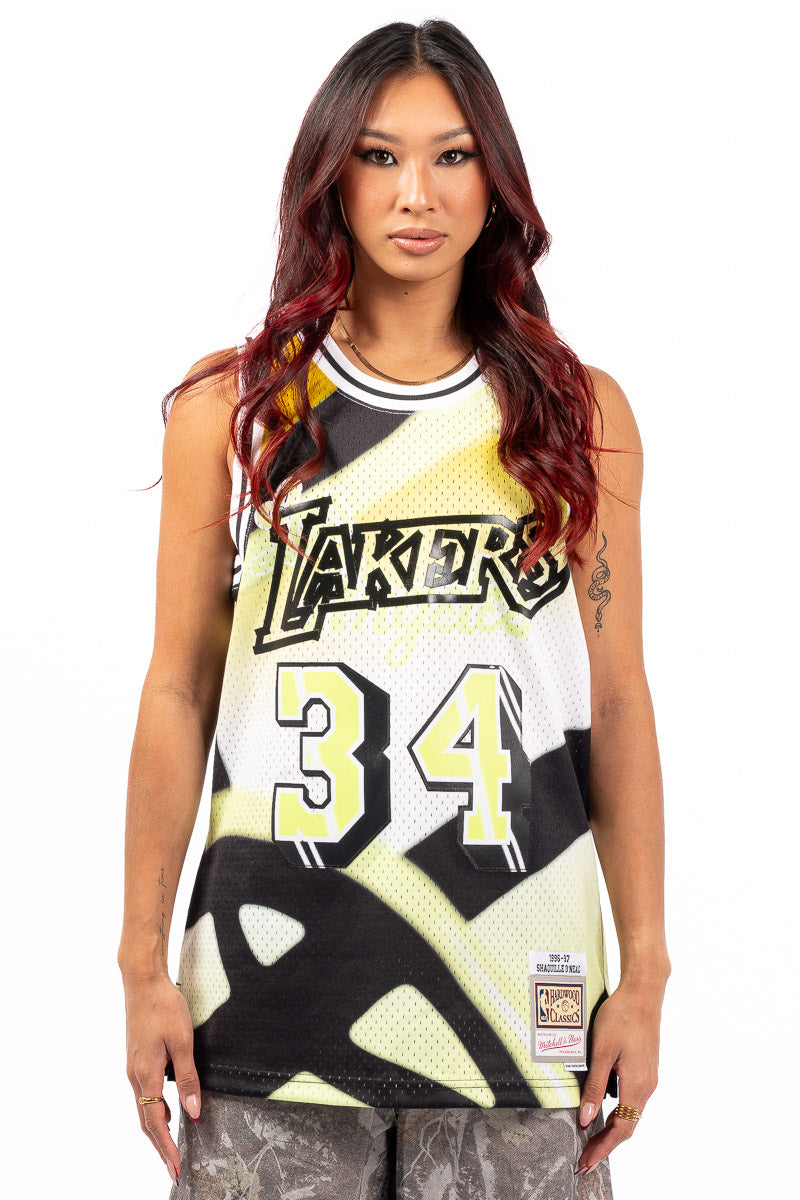 LA Lakers NBA O'Neal Tape Swingman Jersey
