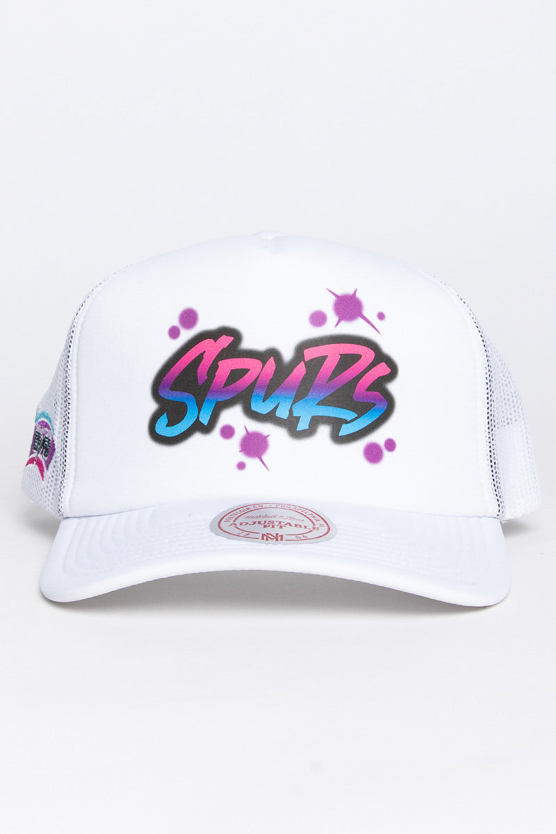 San Antonio Spurs Airbrush Logo Trucker