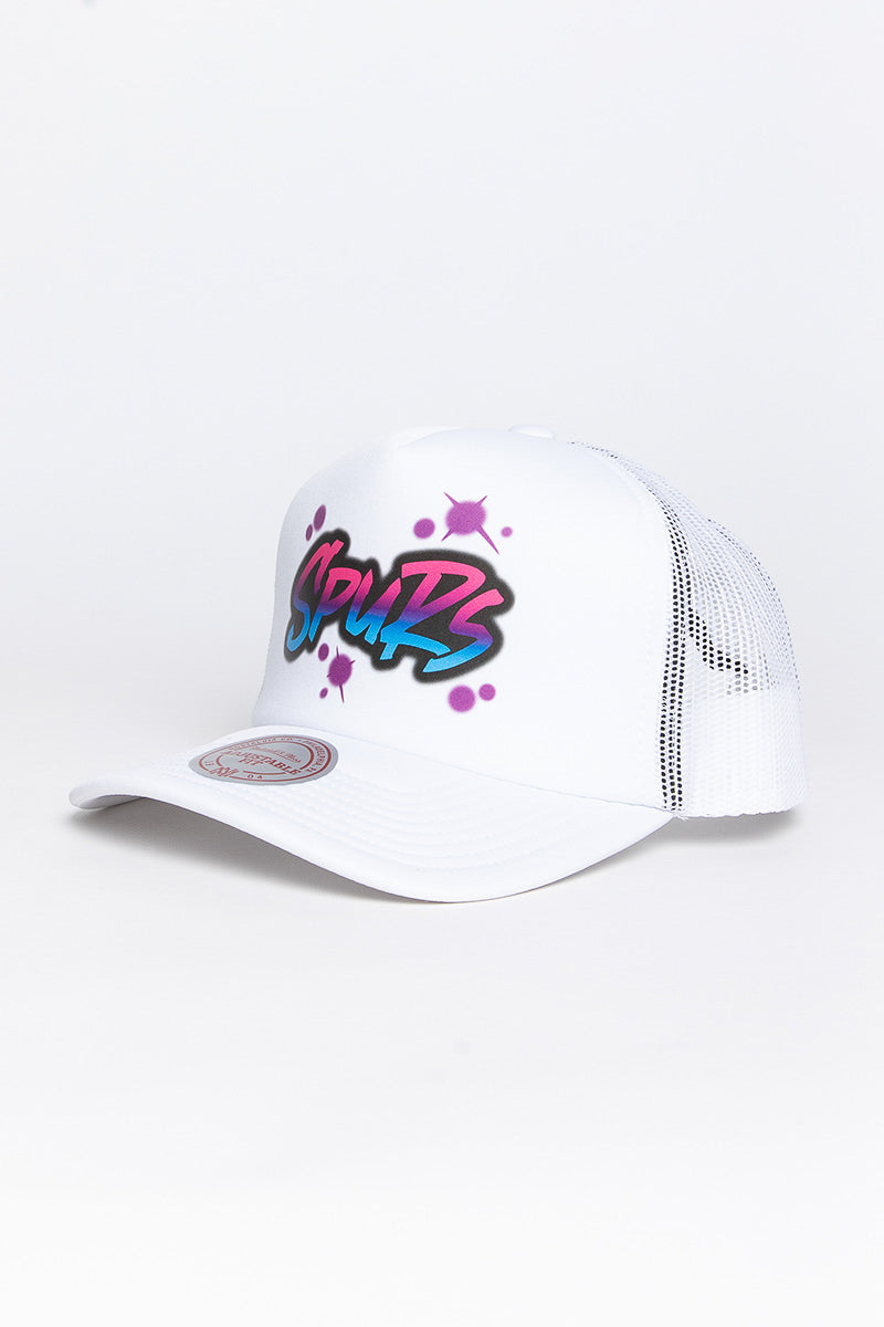 San Antonio Spurs Airbrush Logo Trucker