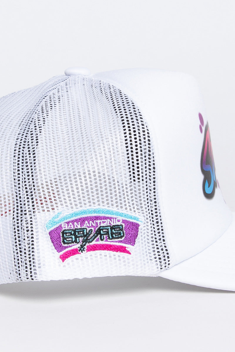 San Antonio Spurs Airbrush Logo Trucker