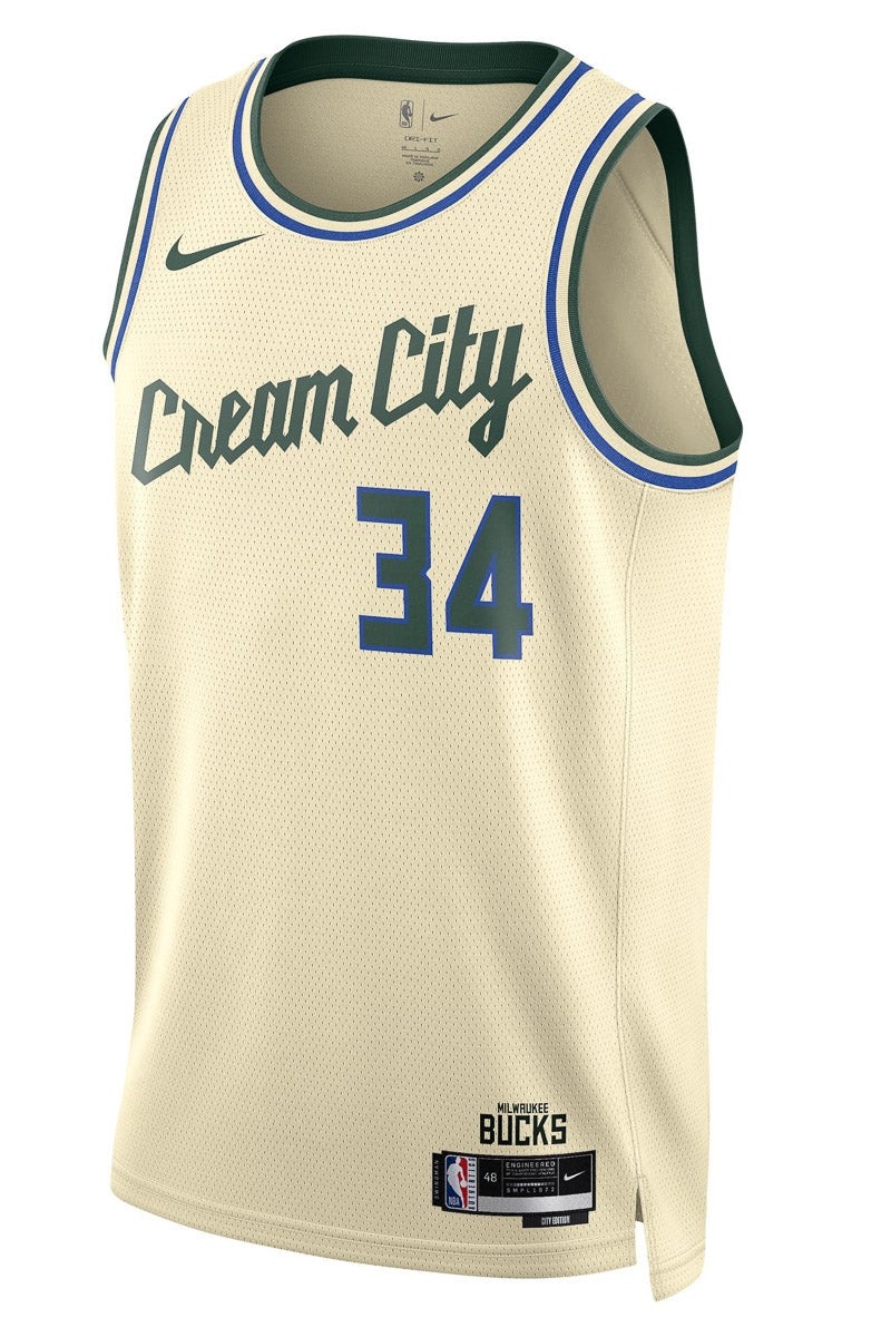 Milwaukee Bucks Antetokounmpo City Edition Swingman NBA Jersey