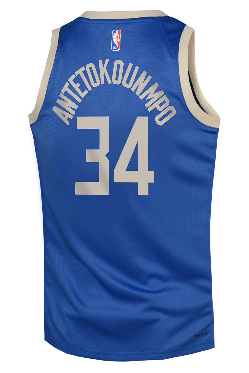 Giannis Antetokounmpo Milwaukee Bucks Youth City Edition Jersey