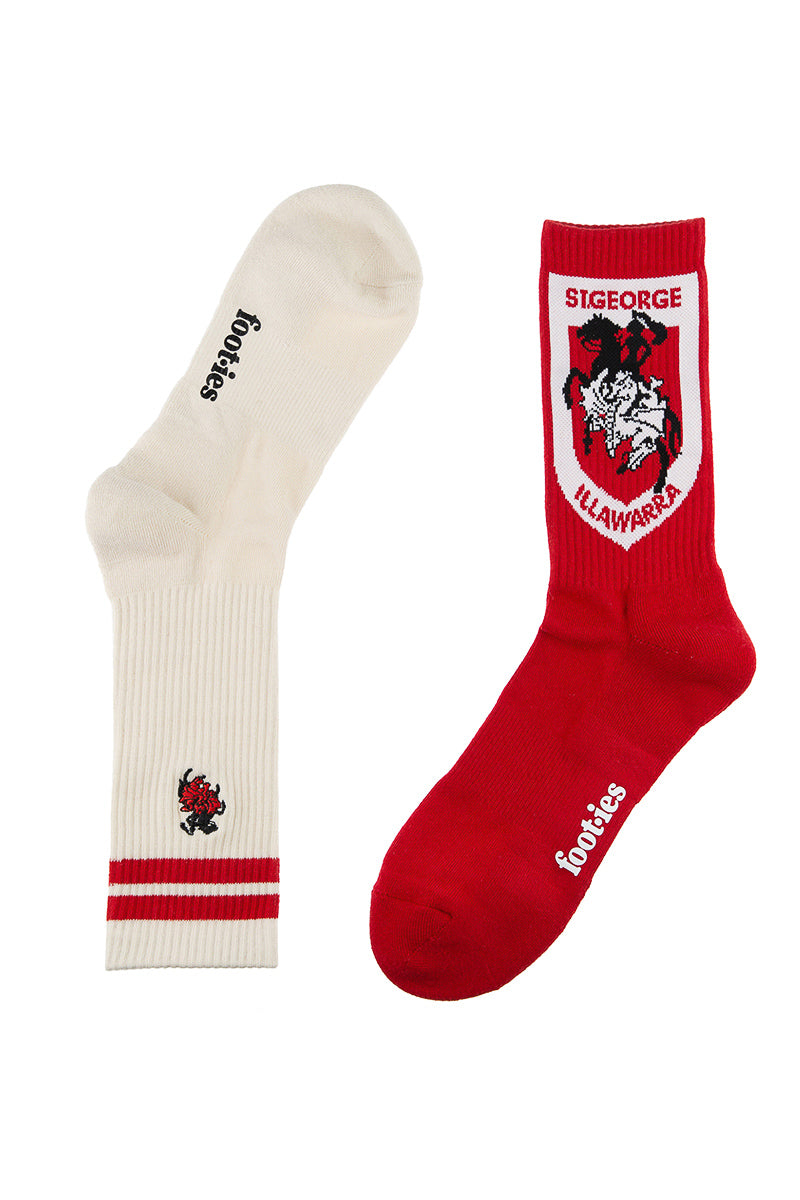 St George Dragons NRL Icons Sneaker Socks 2 Pack