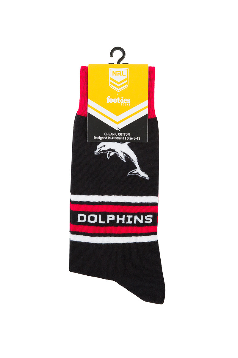 Redcliffe Dolphins NRL Stripe Organic Cotton Socks