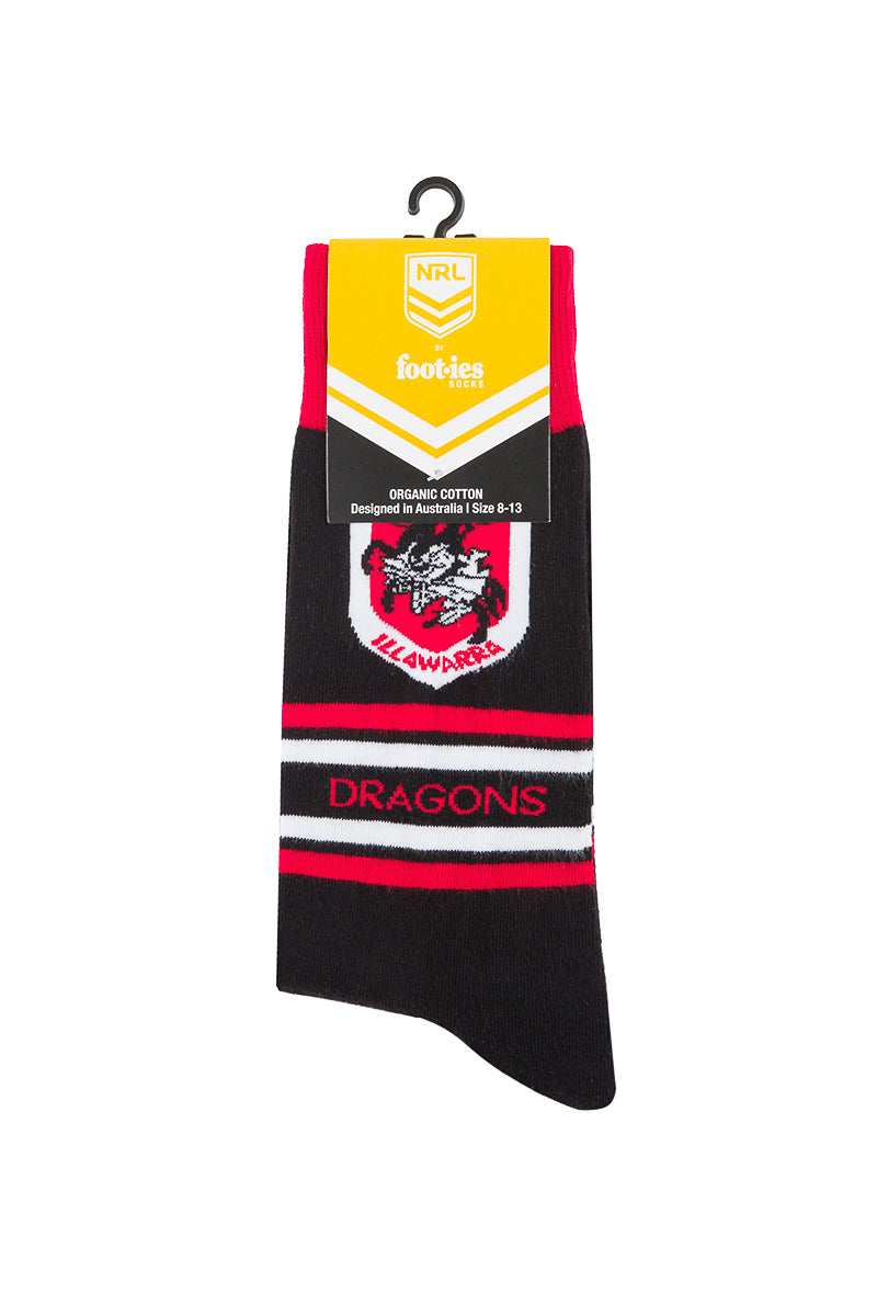 St George Dragons NRL Stripe Organic Cotton Socks