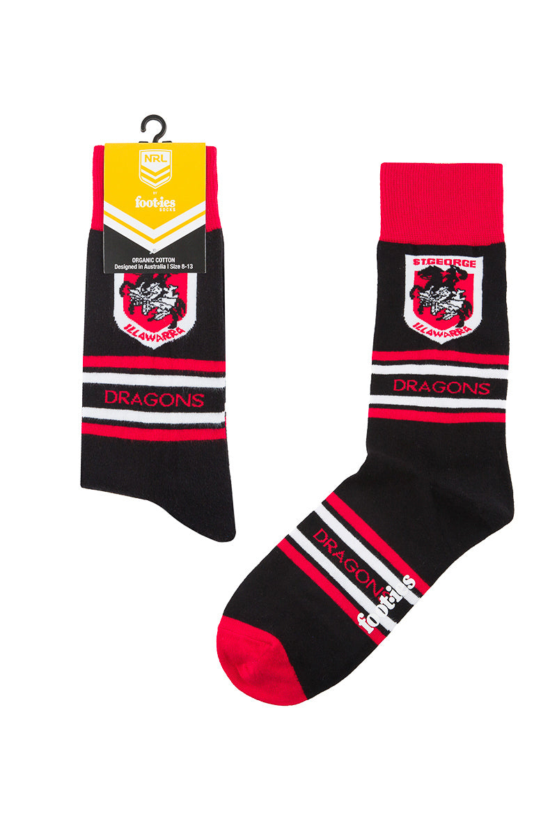 St George Dragons NRL Stripe Organic Cotton Socks