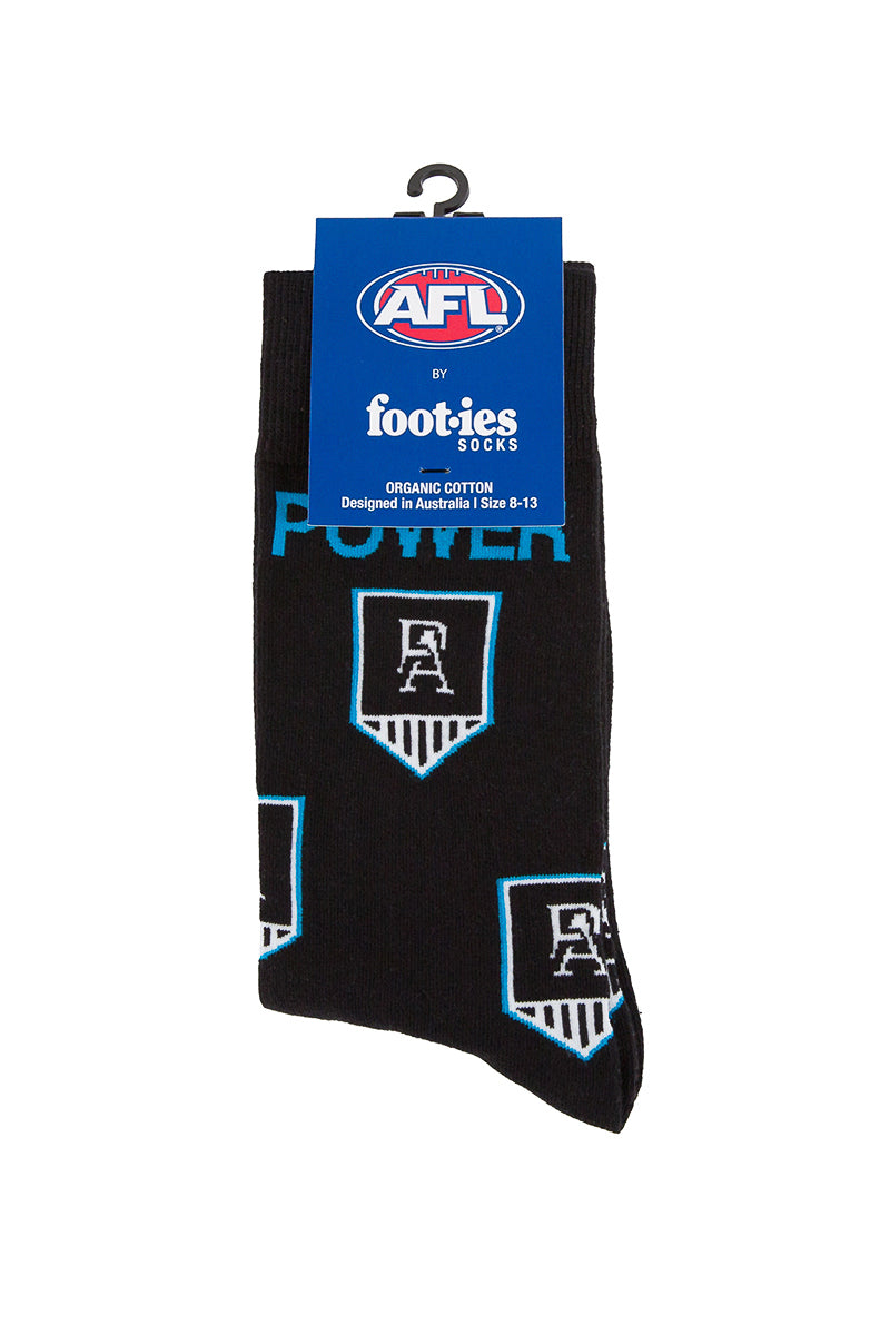 Port Adelaide Power AFL Mascot Organic Cotton Socks