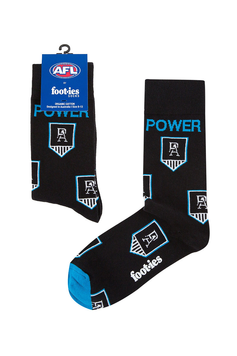 Port Adelaide Power AFL Mascot Organic Cotton Socks