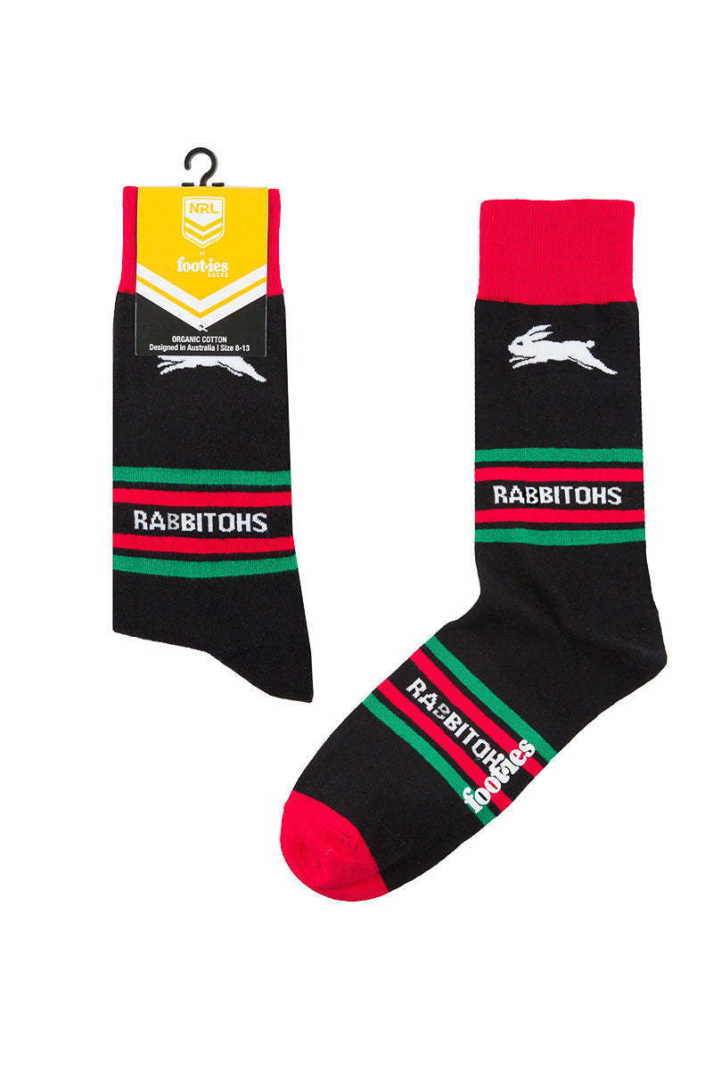 South Sydney Rabbitohs NRL Stripe Organic Cotton Socks