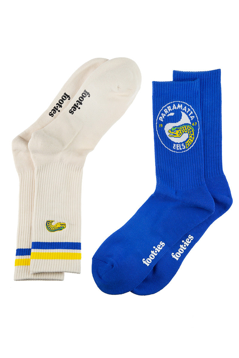 Parramatta Eels NRL Icons Sneaker Socks 2 Pack
