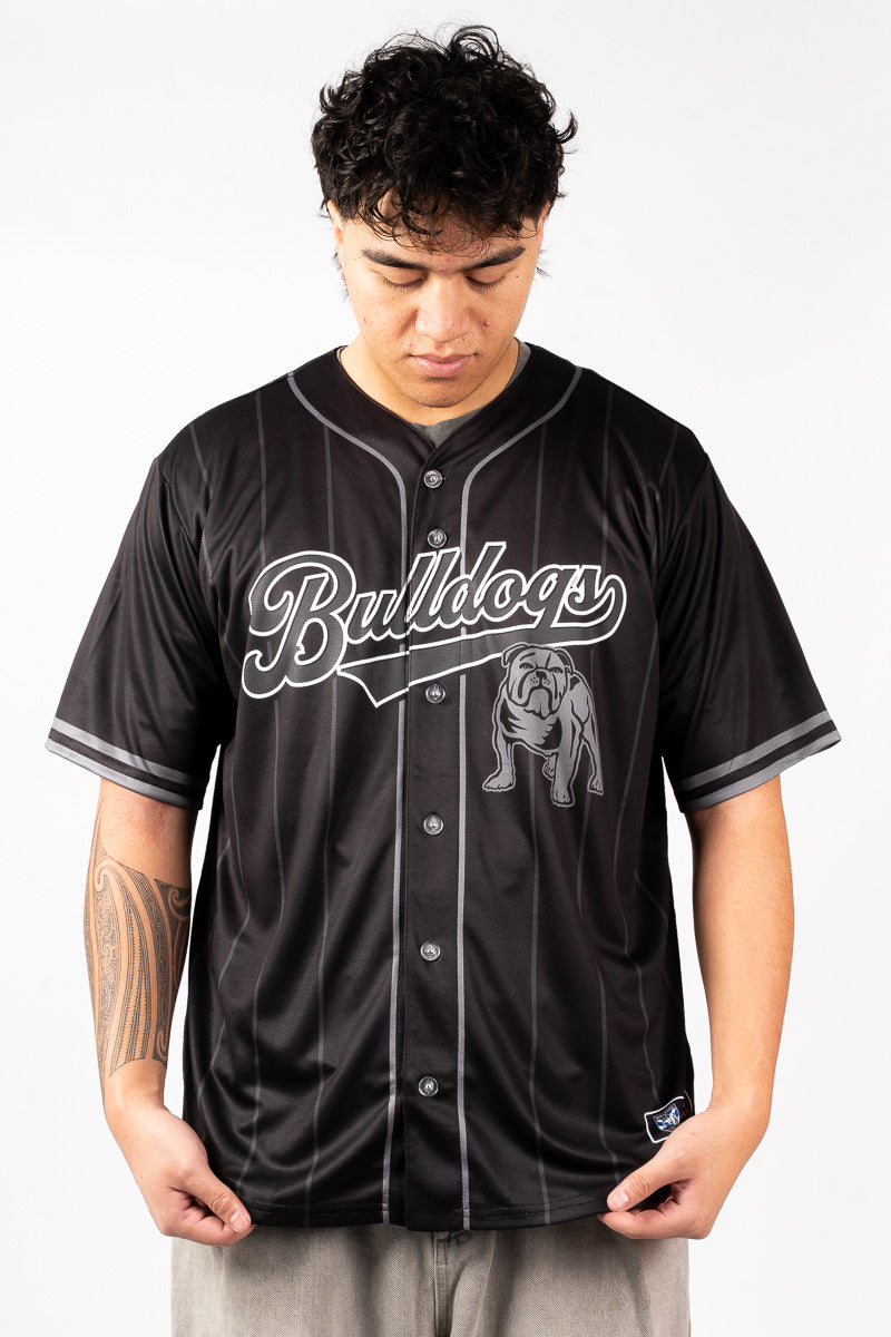 Canterbury Bankstown Bulldogs NRL Blackout Baseball Shirt - Mens