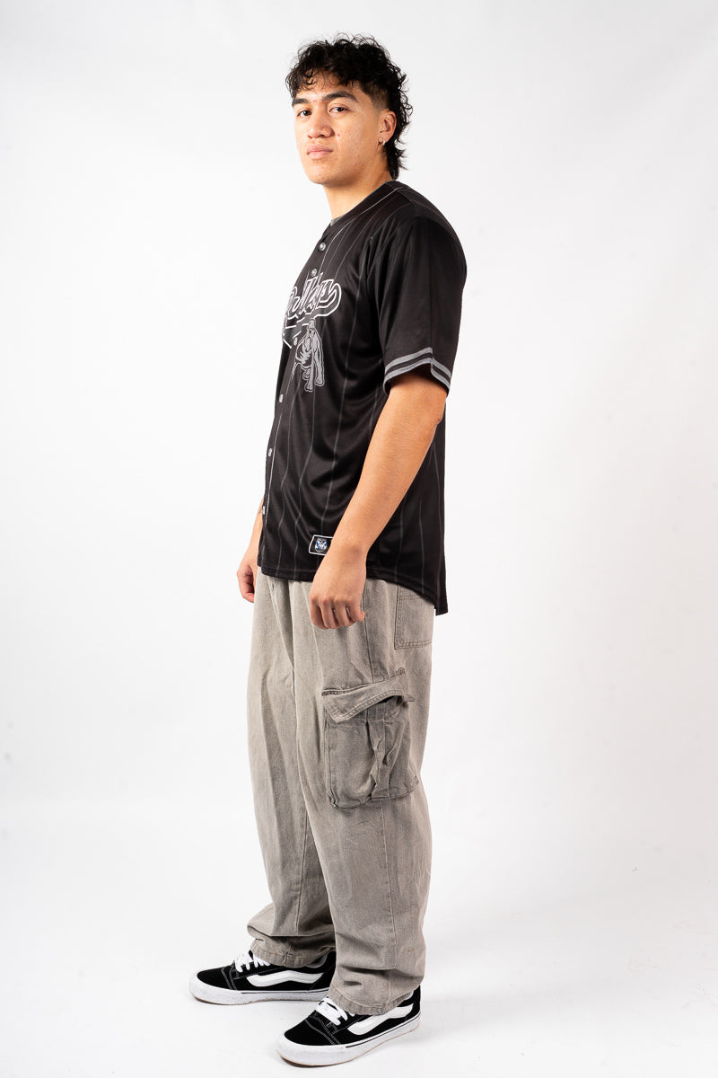 Canterbury Bankstown Bulldogs NRL Blackout Baseball Shirt - Mens