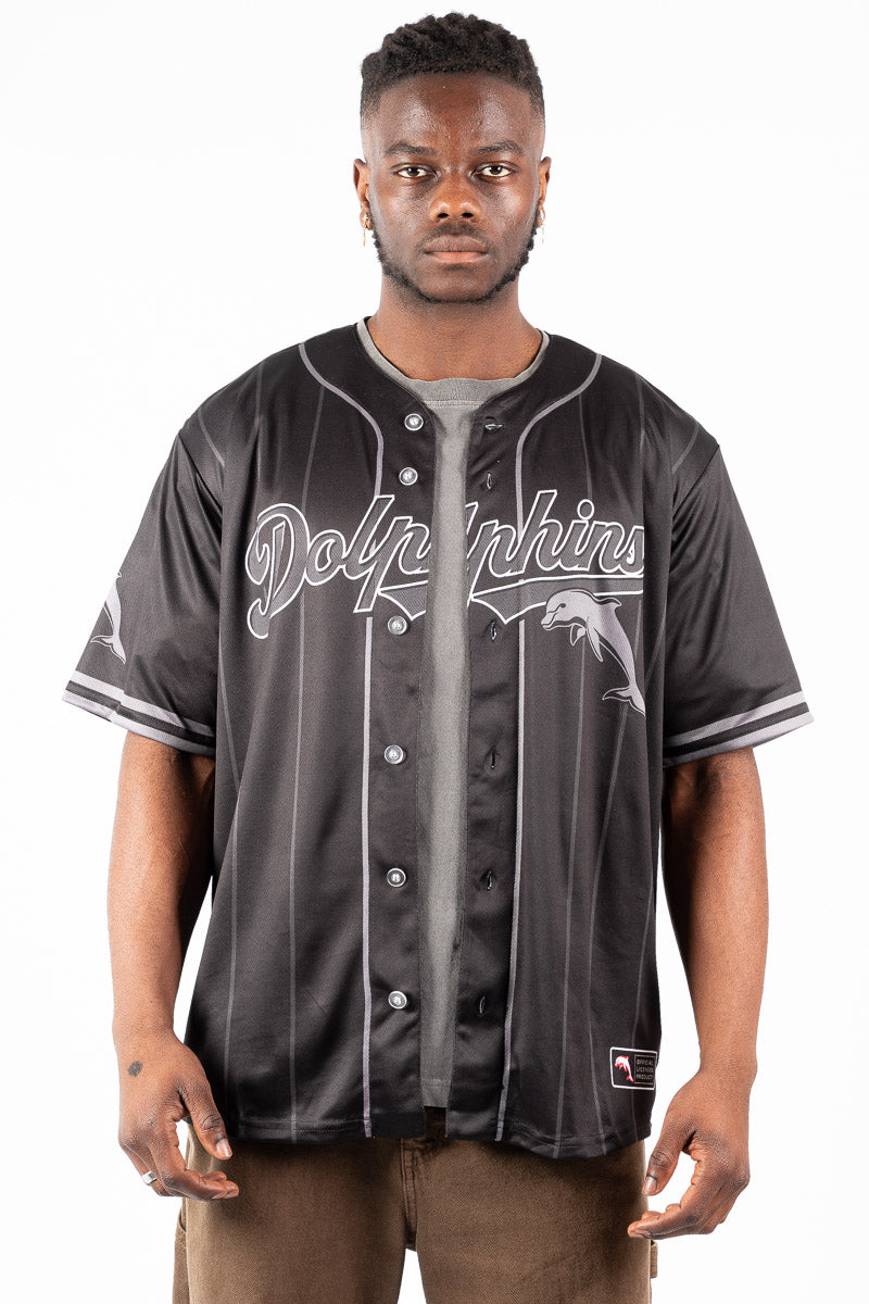 Redcliffe Dolphins NRL Blackout Baseball Shirt