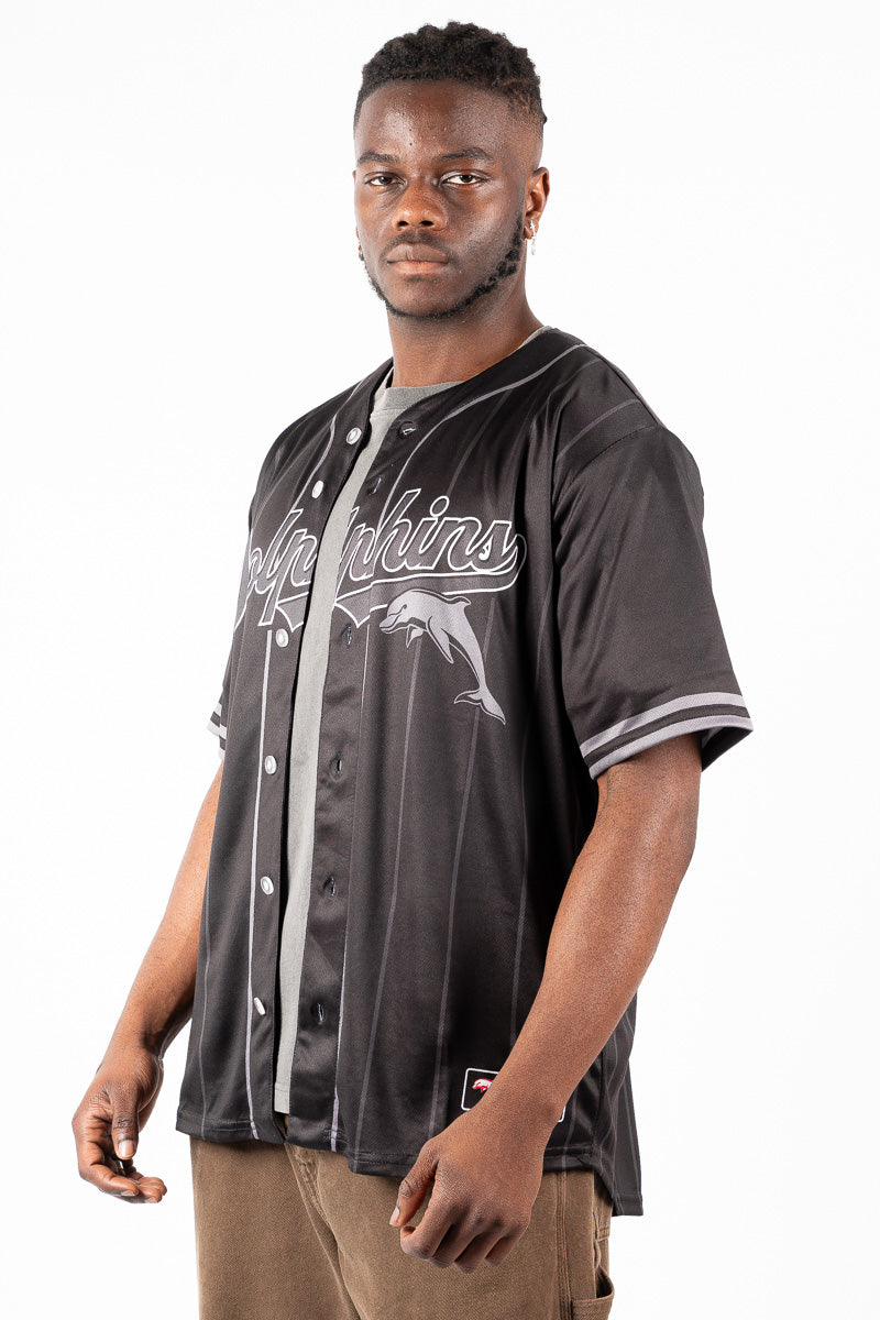 Redcliffe Dolphins NRL Blackout Baseball Shirt
