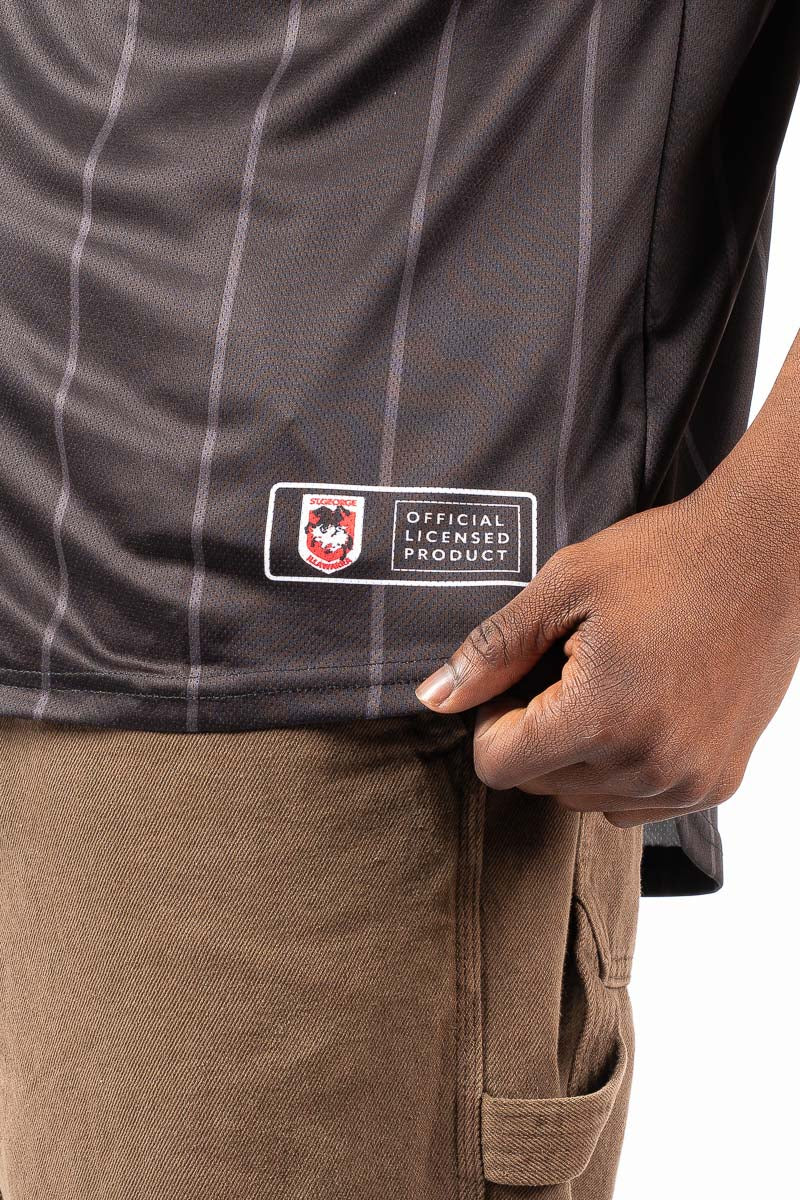 St George Illawarra Dragons NRL Blackout Baseball Shirt - Mens