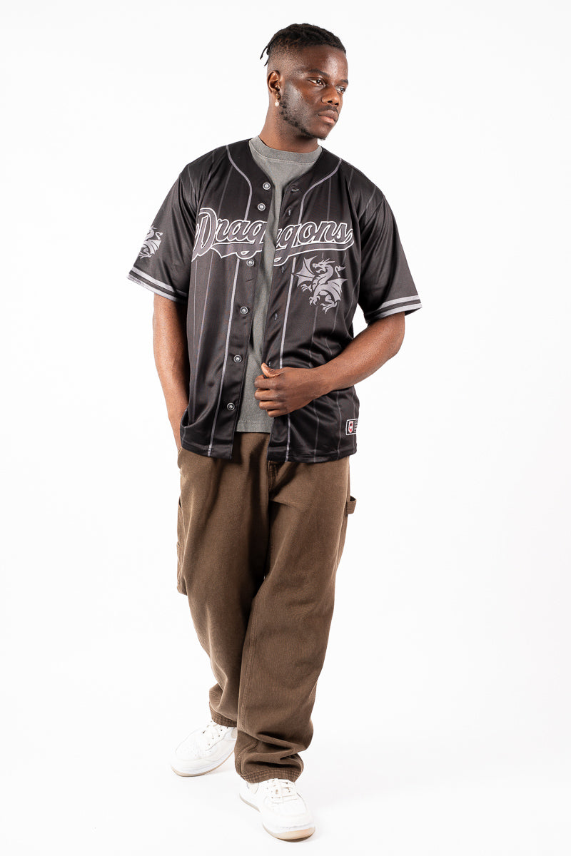 St George Illawarra Dragons NRL Blackout Baseball Shirt - Mens