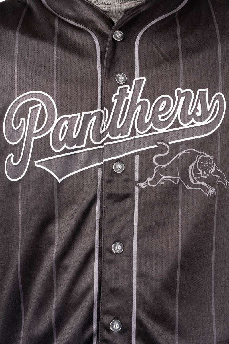 Penrith Panthers NRL Blackout Baseball Shirt - Mens