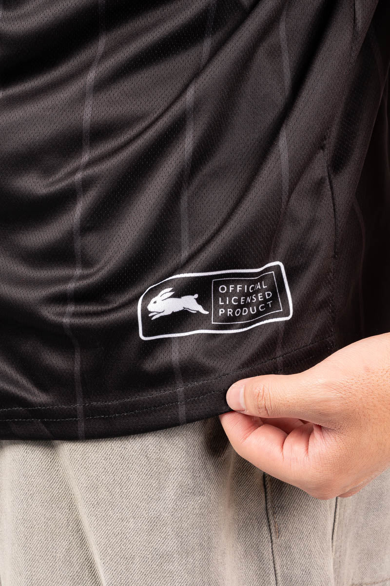 South Sydney Rabbitohs NRL Blackout Baseball Shirt - Mens