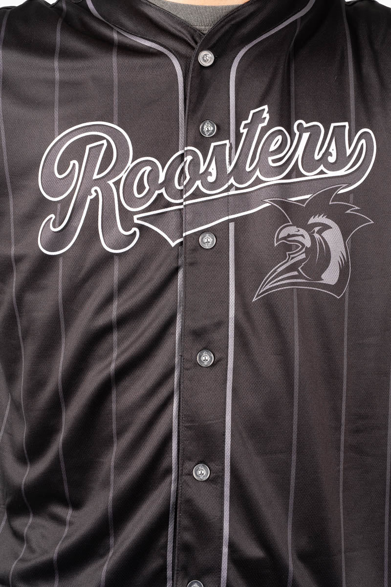 Sydney Roosters Blackout Baseball Shirt - Mens