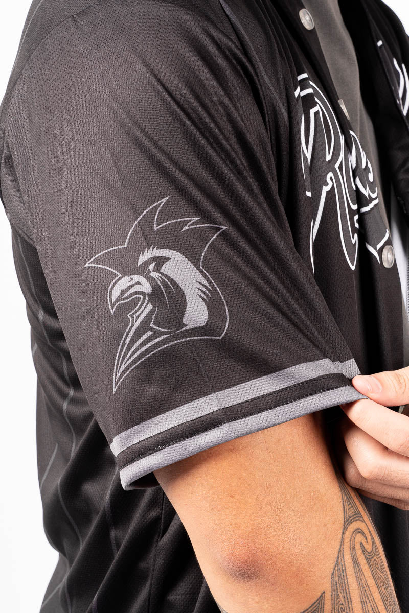 Sydney Roosters Blackout Baseball Shirt - Mens