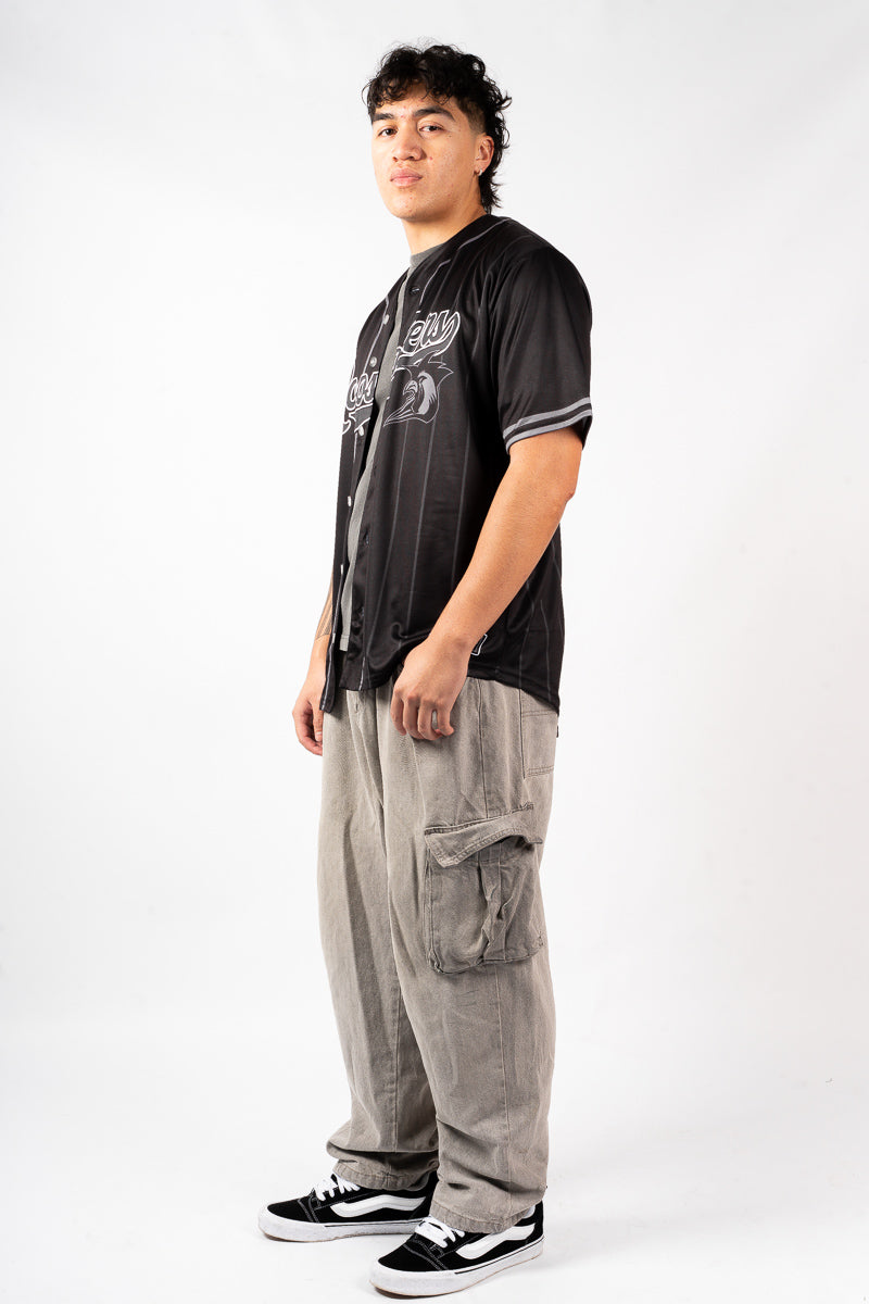 Sydney Roosters Blackout Baseball Shirt - Mens