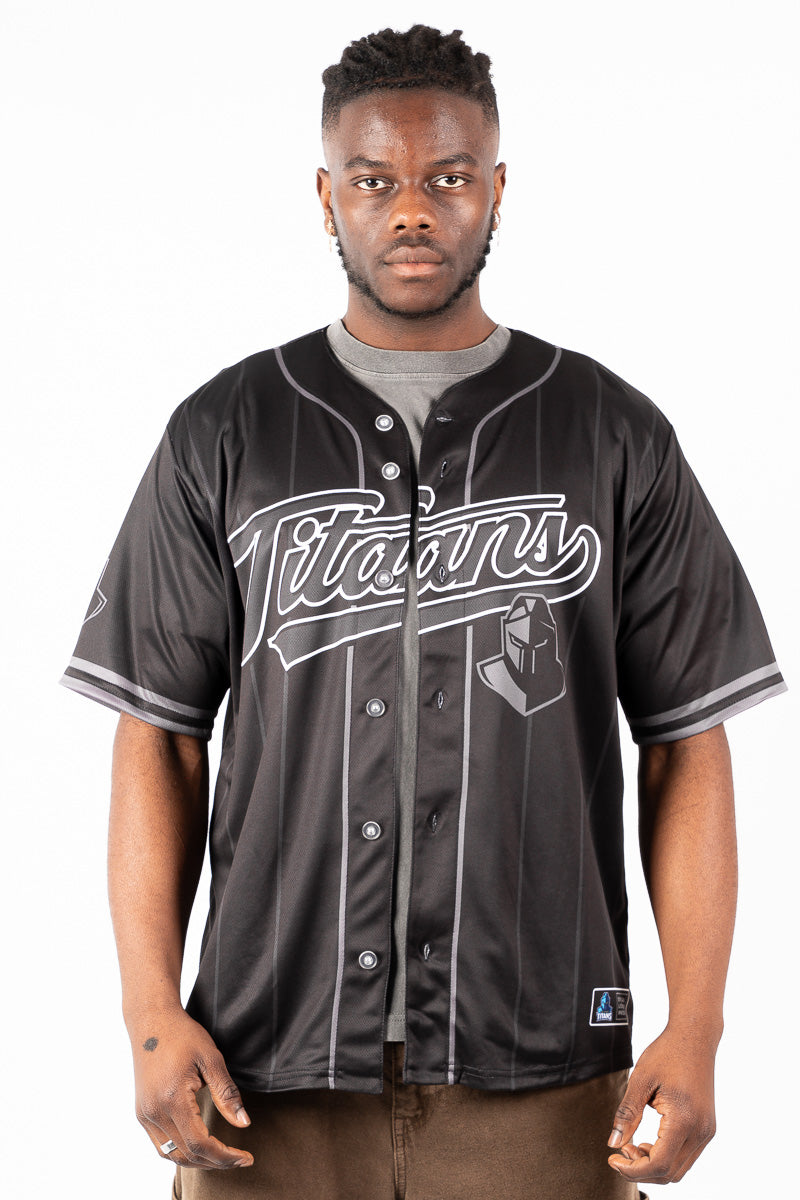 Gold Coast Titans NRL Blackout Baseball Shirt