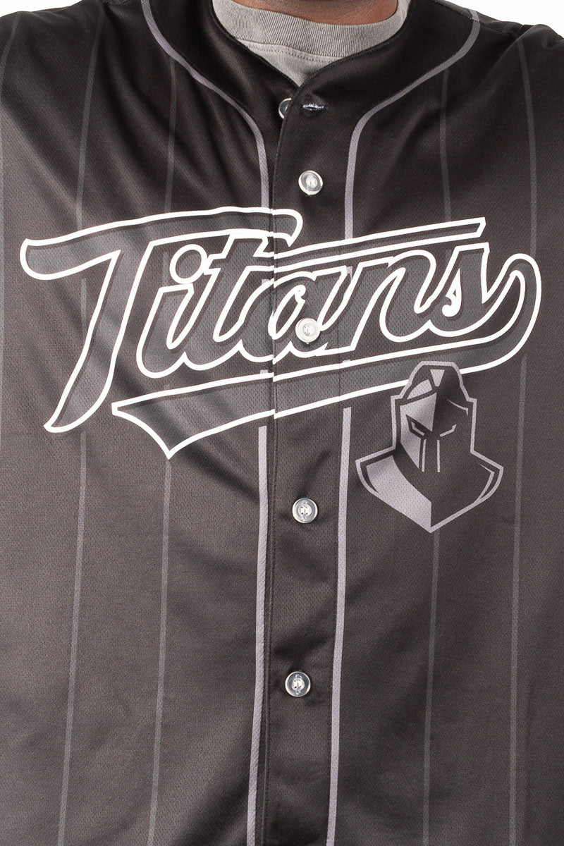 Gold Coast Titans NRL Blackout Baseball Shirt