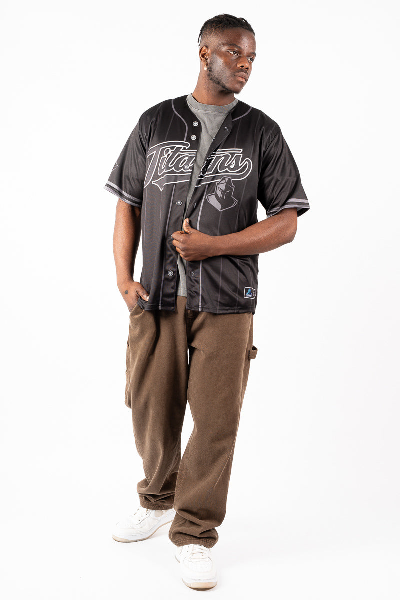 Gold Coast Titans NRL Blackout Baseball Shirt