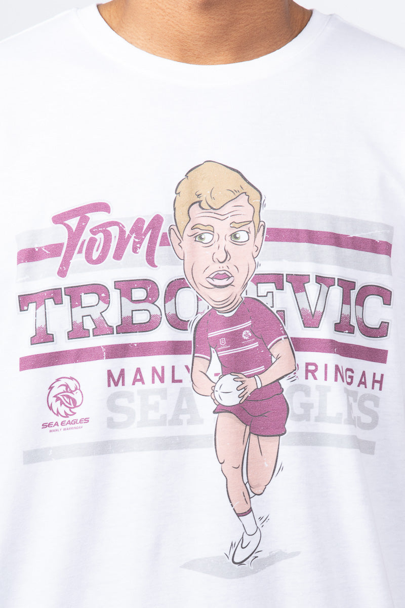 Manly Sea Eagles NRL Tom Trbojevic NRL Caricature Tee