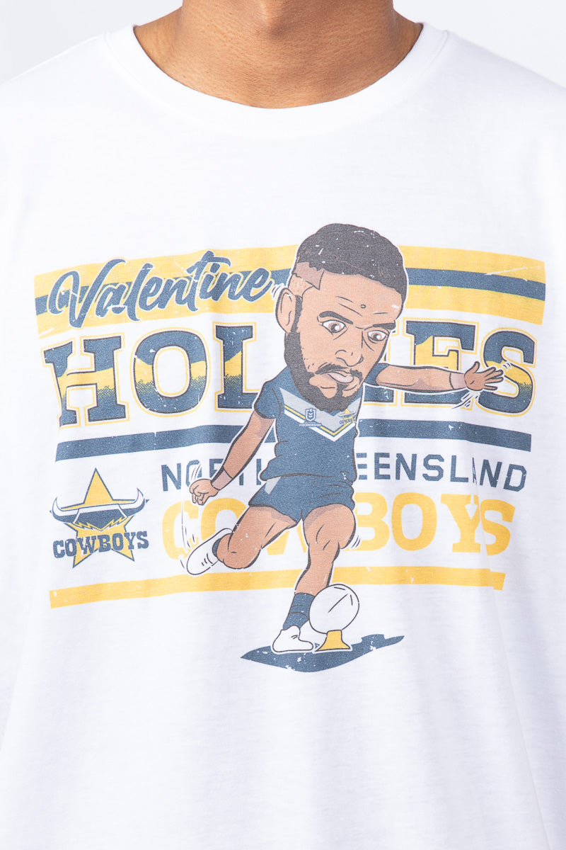 North Queensland Cowboys Valentine Holmes NRL Caricature Tee