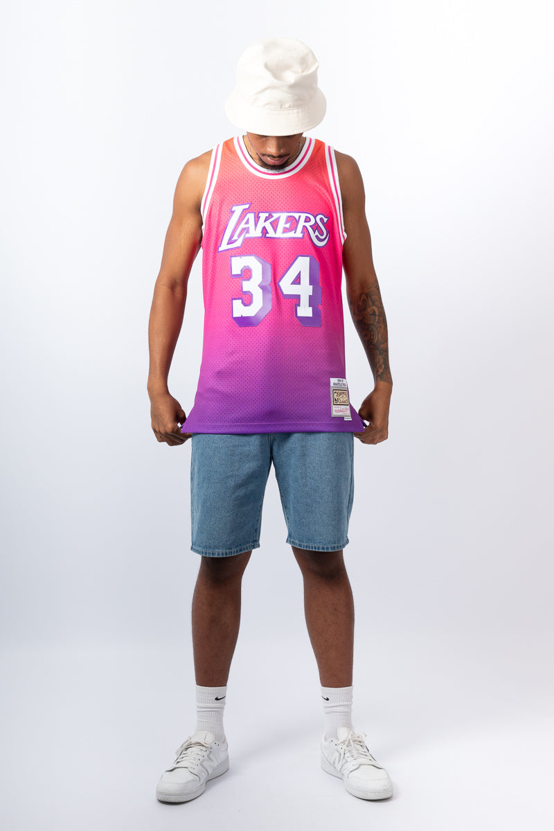 Shaquille O'Neal LA Lakers Festival Ombre Hardwood Classic Swingman Jersey