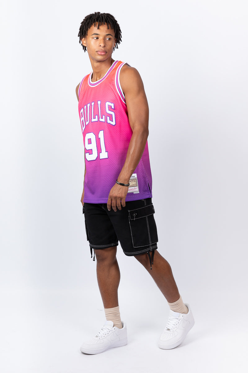 Dennis Rodman Chicago Bulls Festival Ombre Hardwood Classic Swingman Jersey
