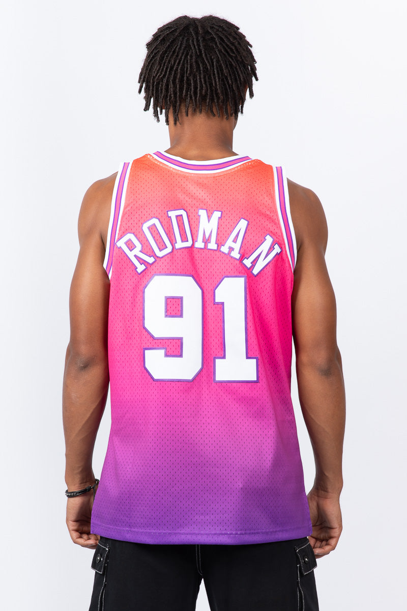 Dennis Rodman Chicago Bulls Festival Ombre Hardwood Classic Swingman Jersey