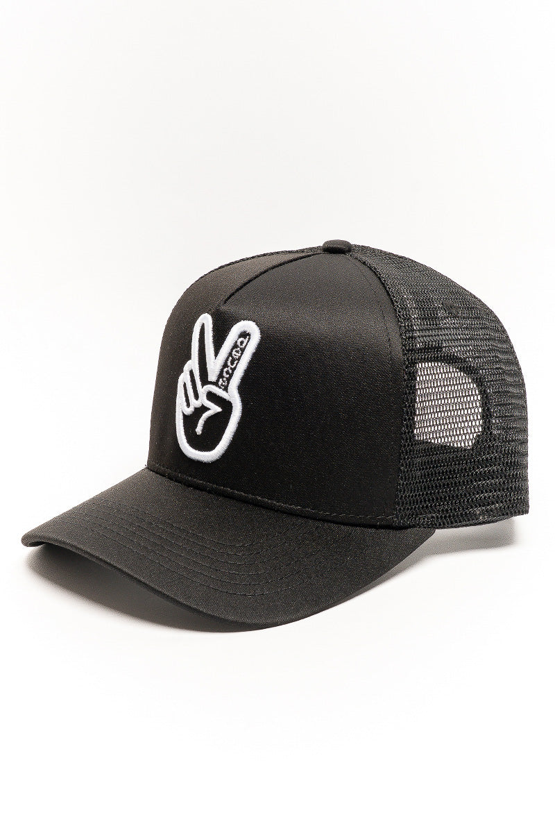 Monochrome Peace Trucker Hat