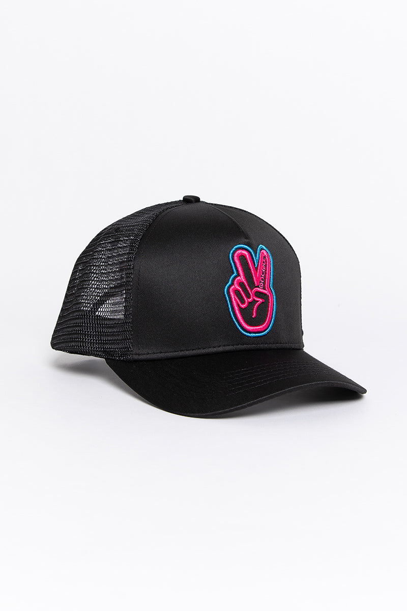 Miami Vice Peace Trucker Hat