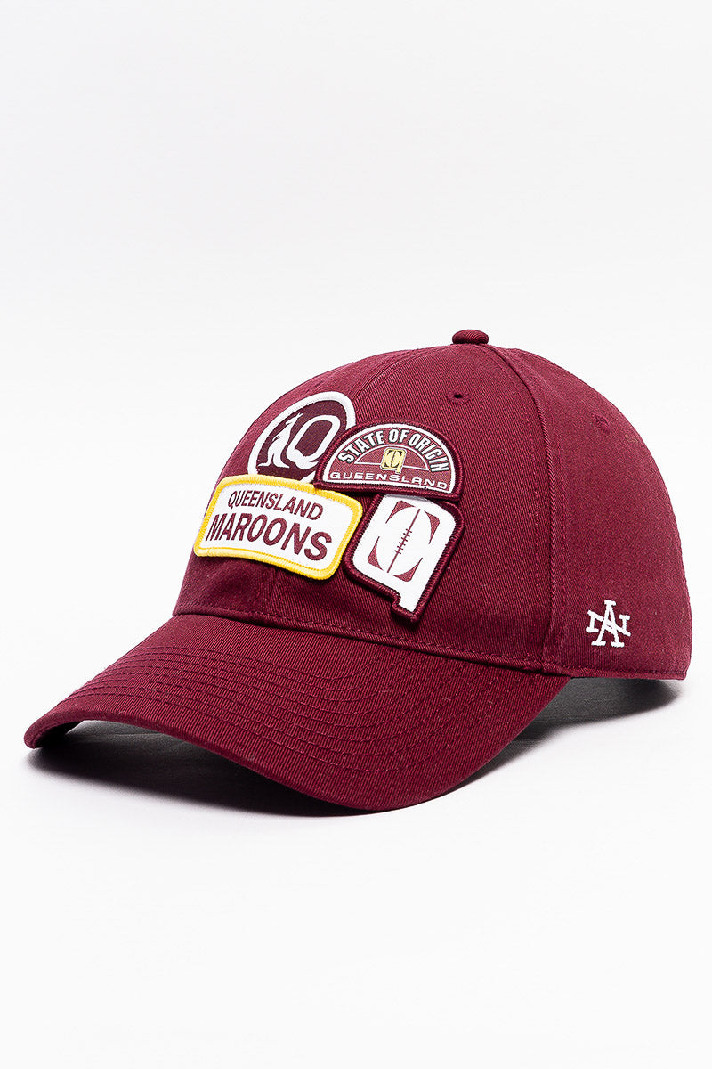 QLD Maroon Retro Badge Cap