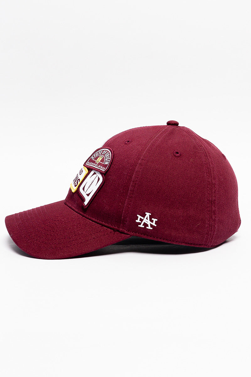 QLD Maroon Retro Badge Cap