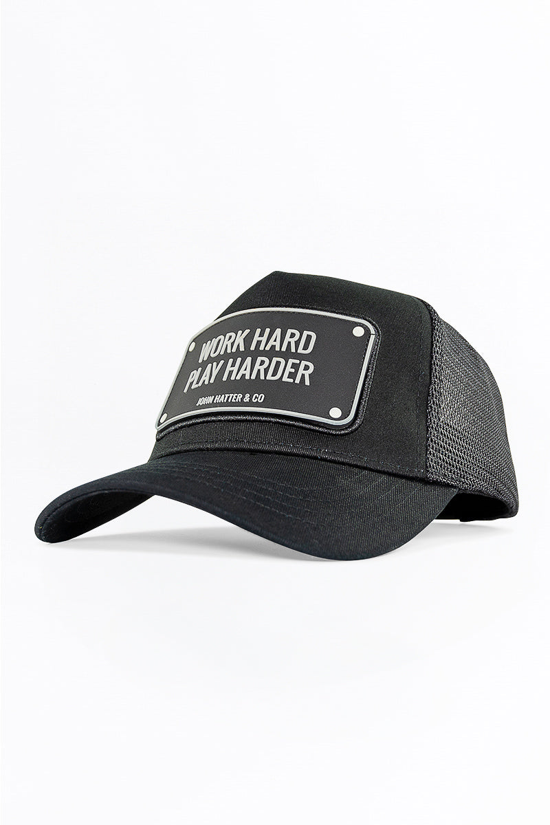 WORK HARD PLAY HARDER Trucker Hat