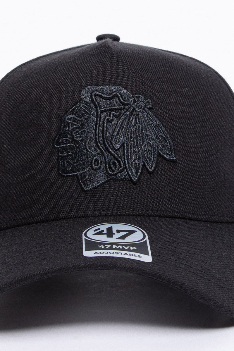 Core Black on Black MVP Pinch Crown Snapback - Womens
