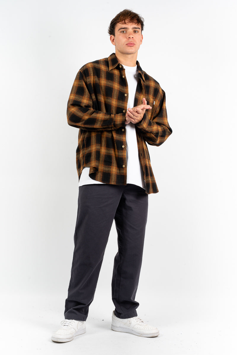 SDouble Plaid Classic Long-Sleeve Shirt
